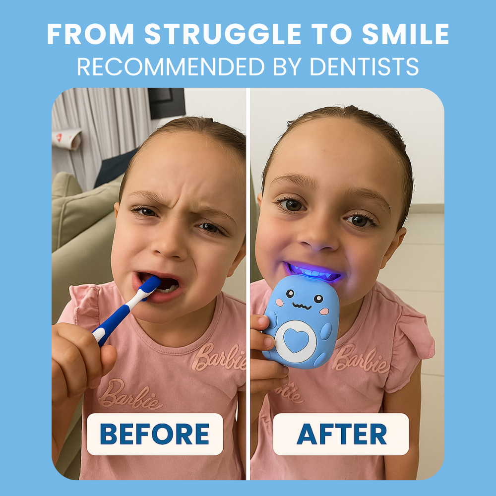 DinoBrush Kids Ultrasonic U-Shaped Toothbrush for Fun 360° Oral Care