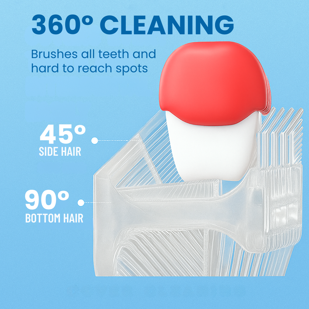 DinoBrush Kids Ultrasonic U-Shaped Toothbrush for Fun 360° Oral Care