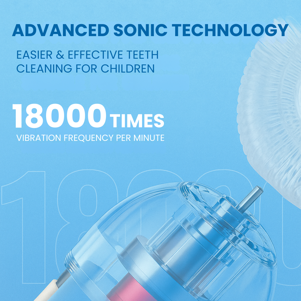 DinoBrush Kids Ultrasonic U-Shaped Toothbrush for Fun 360° Oral Care